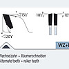 WZ+R - форма зубьев дисков Karnasch для распиловки/грубого раскроя с очистным зубом